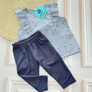 conjunto rayas azul 6m