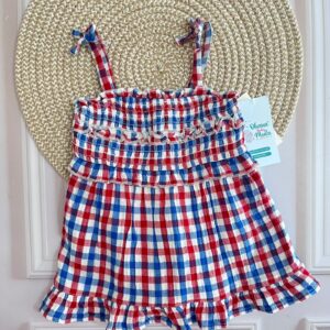 vestido cuadros 6 9m