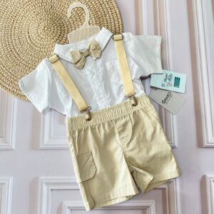 conjunto tirantes beige 3 6m