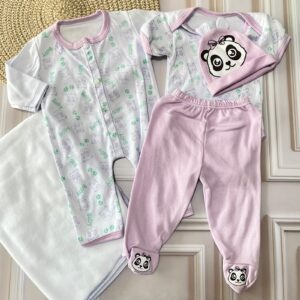 ajuar panda rosado 0 3m