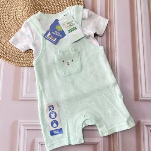 sueter+overol verde 3 6m