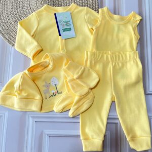 ajuar est alg amarillo 7 piezas rn